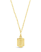 Load image into Gallery viewer, Hexagon Tag Initial Pendant Necklace
