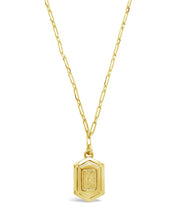 Load image into Gallery viewer, Hexagon Tag Initial Pendant Necklace
