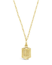 Load image into Gallery viewer, Hexagon Tag Initial Pendant Necklace
