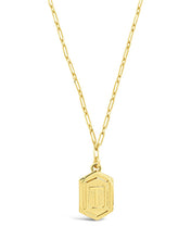 Load image into Gallery viewer, Hexagon Tag Initial Pendant Necklace

