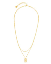 Load image into Gallery viewer, Initial Tag Layered Chain Necklace
