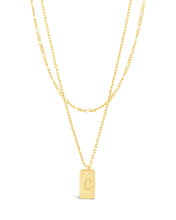 Load image into Gallery viewer, Initial Tag Layered Chain Necklace
