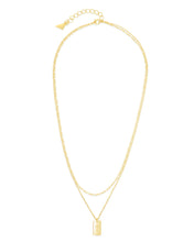 Load image into Gallery viewer, Initial Tag Layered Chain Necklace
