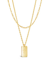 Load image into Gallery viewer, Initial Tag Layered Chain Necklace
