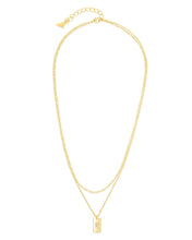 Load image into Gallery viewer, Initial Tag Layered Chain Necklace
