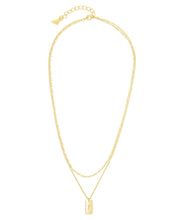 Load image into Gallery viewer, Initial Tag Layered Chain Necklace
