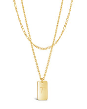 Load image into Gallery viewer, Initial Tag Layered Chain Necklace
