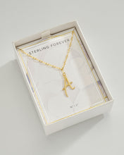 Load image into Gallery viewer, Textured Initial Charm Pendant Necklace
