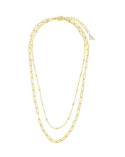 Load image into Gallery viewer, Leah Beaded &amp; Paperclip Layered Chain Necklace
