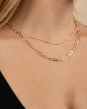 Load image into Gallery viewer, Leah Beaded &amp; Paperclip Layered Chain Necklace
