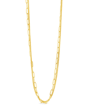 Load image into Gallery viewer, Emery Paperclip &amp; Curb Chain Layered Necklace
