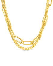 Load image into Gallery viewer, Emery Paperclip &amp; Curb Chain Layered Necklace
