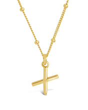 Load image into Gallery viewer, Sterling Silver Initial Necklace with Beaded Chain
