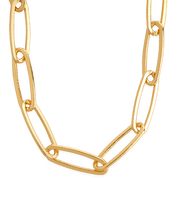 Load image into Gallery viewer, Sterling Silver Large Elongated Paperclip Chain Necklace
