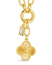 Load image into Gallery viewer, Tilda CZ &amp; Clover Charm Necklace
