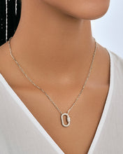Load image into Gallery viewer, Pave CZ Carabiner Lock Necklace
