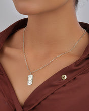 Load image into Gallery viewer, CZ Constellation Dog Tag Pendant Necklace
