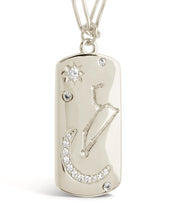 Load image into Gallery viewer, CZ Constellation Dog Tag Pendant Necklace
