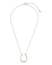 Load image into Gallery viewer, CZ Horseshoe Pendant Necklace
