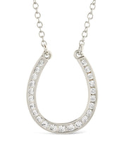 Load image into Gallery viewer, CZ Horseshoe Pendant Necklace
