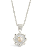 Load image into Gallery viewer, Etta CZ &amp; Pearl Pendant Necklace
