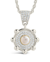 Load image into Gallery viewer, Etta CZ &amp; Pearl Pendant Necklace
