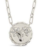 Load image into Gallery viewer, Bold CZ Zodiac Link Pendant Necklace
