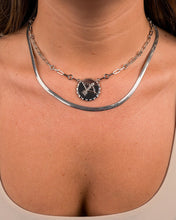 Load image into Gallery viewer, Bold Link Zodiac Necklace &amp; Herringbone Chain Necklace Set
