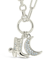 Load image into Gallery viewer, Kelsea CZ Boot &amp; Moon Pendant Charm Necklace
