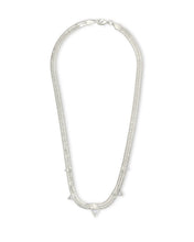 Load image into Gallery viewer, Brecken Stationed CZ Herringbone Necklace
