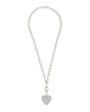Load image into Gallery viewer, Disco Heart CZ Statement Necklace
