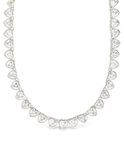 Load image into Gallery viewer, Stephanie Heart CZ Tennis Necklace
