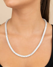 Load image into Gallery viewer, Marisol Princess Cut CZ Tennis Necklace
