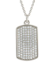 Load image into Gallery viewer, Pave CZ Rounded-edge Rectangle Pendant
