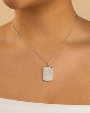 Load image into Gallery viewer, Pave CZ Rounded-edge Rectangle Pendant
