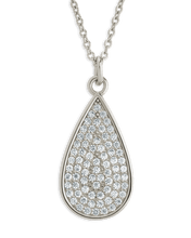 Load image into Gallery viewer, Pave CZ Tear Drop Pendant
