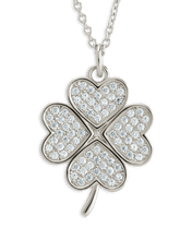Load image into Gallery viewer, Pave CZ Shamrock Pendant
