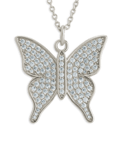 Load image into Gallery viewer, Pave CZ Butterfly Pendant
