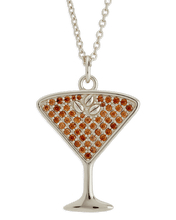 Load image into Gallery viewer, Pave CZ Espresso Martini Pendant
