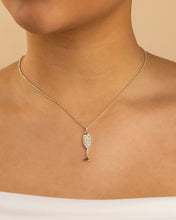 Load image into Gallery viewer, Pave CZ Champagne Flute Pendant
