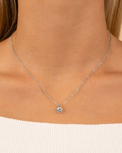 Load image into Gallery viewer, Sterling Silver Round CZ Prong Set Pendant
