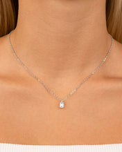 Load image into Gallery viewer, Sterling Silver Emerald Prong Set Pendant
