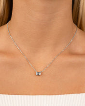 Load image into Gallery viewer, Sterling Silver Emerald Bezel Set Pendant
