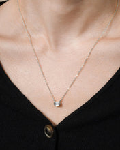 Load image into Gallery viewer, Sterling Silver Emerald Bezel Set Pendant
