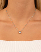 Load image into Gallery viewer, Sterling Silver Asscher Bezel Set Pendant
