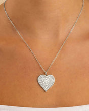 Load image into Gallery viewer, Sterling Silver CZ Statement Heart Pendant

