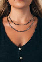 Load image into Gallery viewer, Round Disk Long Chain Necklace
