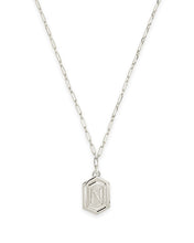 Load image into Gallery viewer, Hexagon Tag Initial Pendant Necklace
