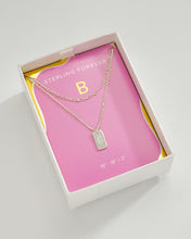 Load image into Gallery viewer, Initial Tag Layered Chain Necklace
