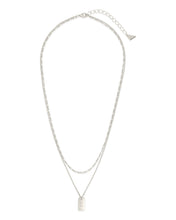 Load image into Gallery viewer, Initial Tag Layered Chain Necklace
